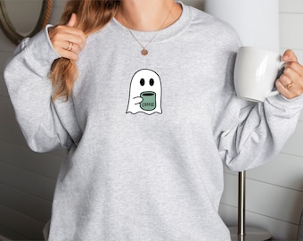 Cute Spooky Sweatshirt, Ghost Sweatshirt, Spooky Season, Halloween Sweatshirt, Halloween Party Shirt, Fall Shirt, Halloween Lover