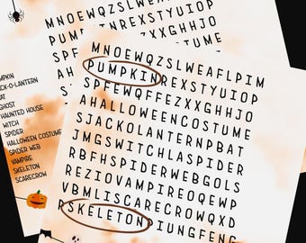 Straszne Halloweenowe wyszukiwanie słów