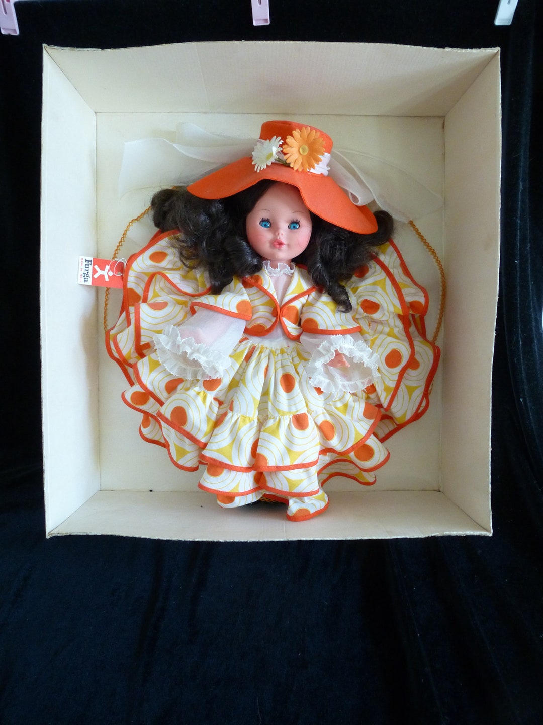 Vintage FURGA Collectable Doll ONDINA 13 in in Box Made in Etsy