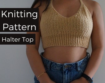 Knitted summer crop top pattern