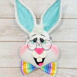 Easter Bunny Wreath Attachment, Rabbit Wreath Embellishment, Wreath Enhancement, Wreath Kit, Wreath Supplies, Easter Spring Decor