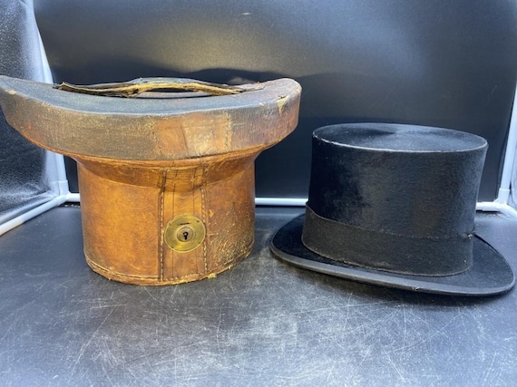 G.A. Dunn \u0026 Co. Formal Silk Top Hat with Leather Hat Box