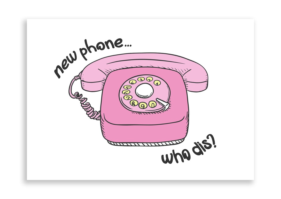 New Phone Who Dis Print Quote Print Positive Print A3 A4 Etsy