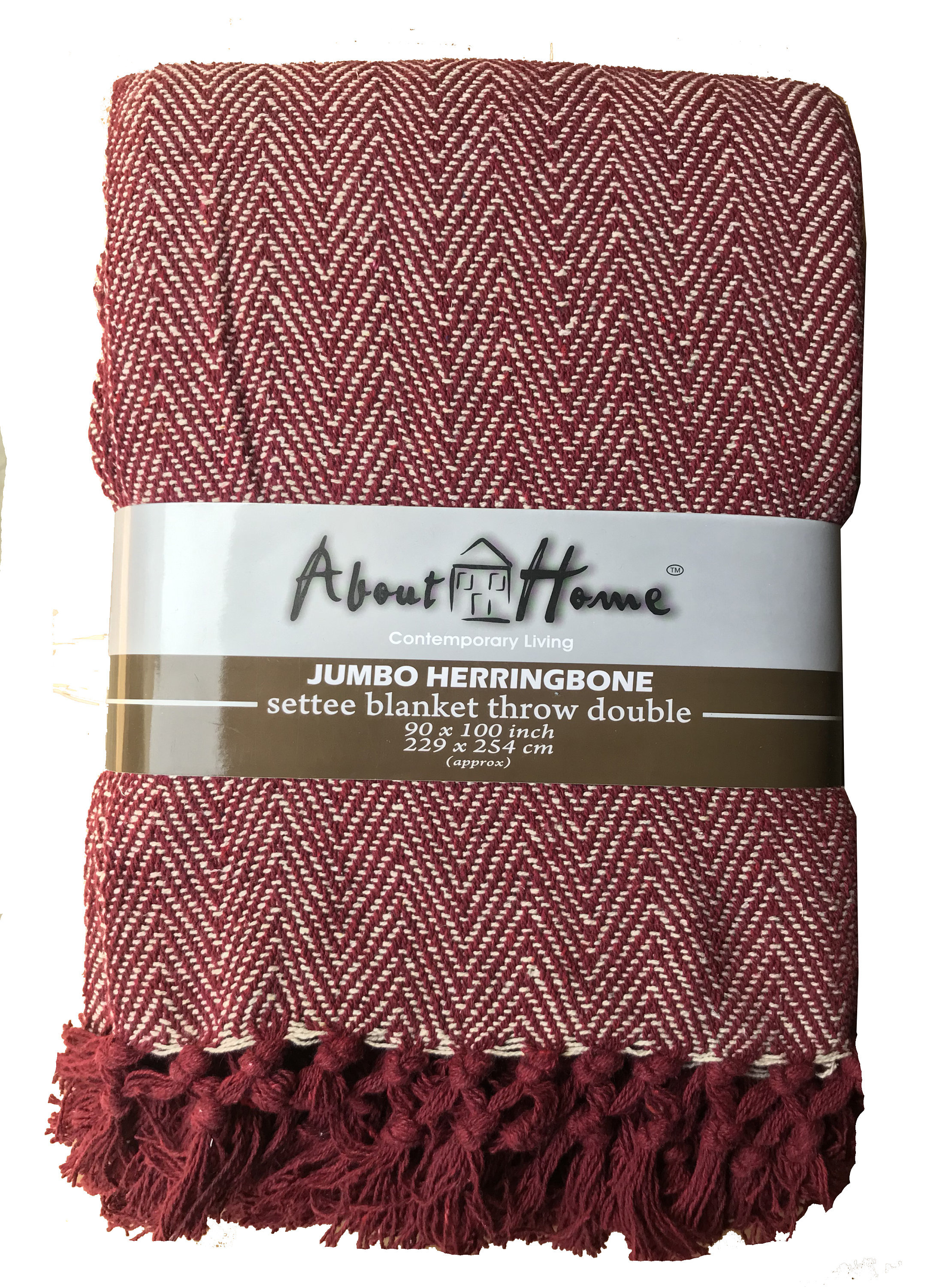 Aggie Gray Peach Plaid Monogram Blanket Scarf - Women