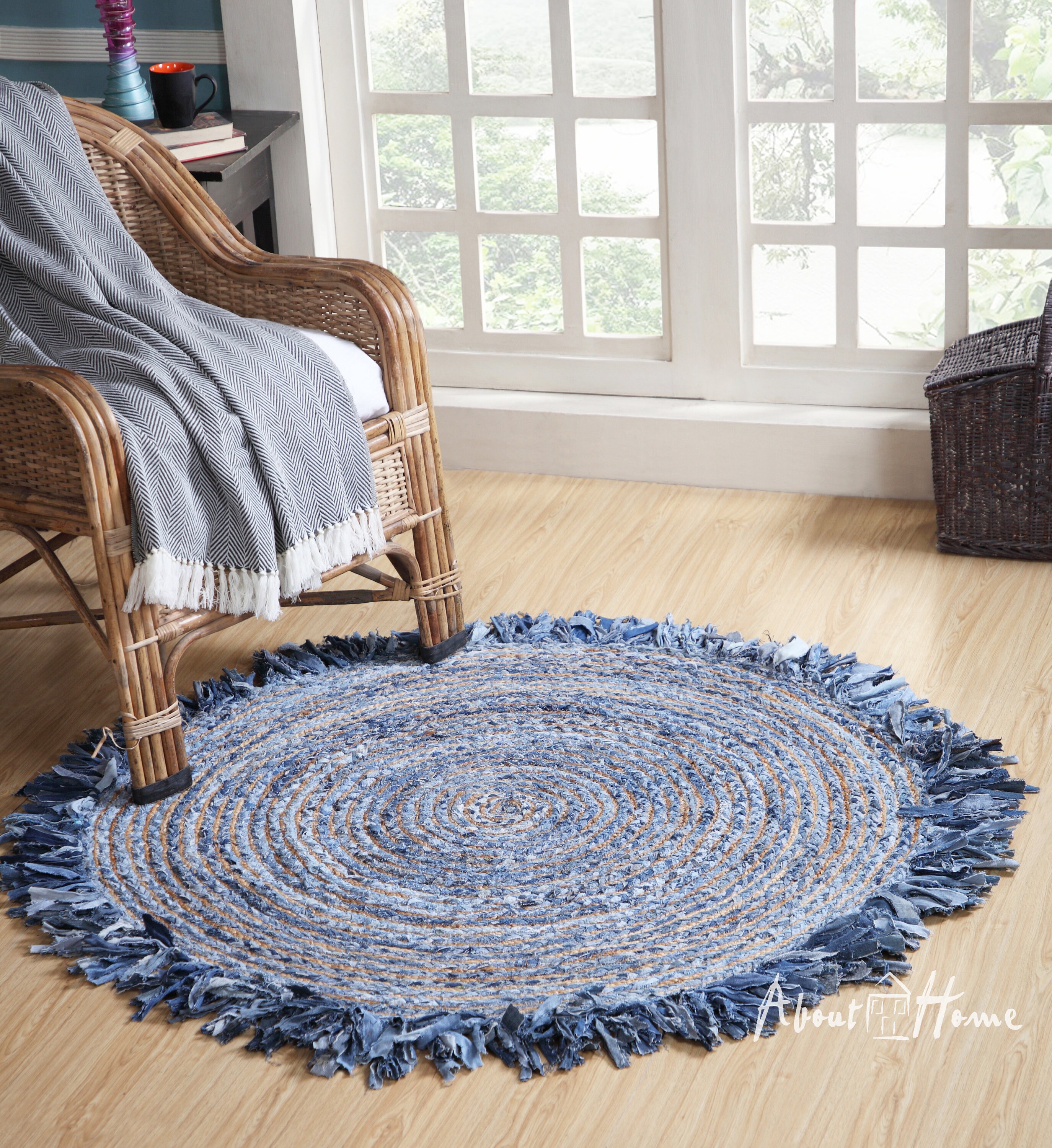 Hand Made Jute and Cotton Braided Rugs With Fringes 3 Colors 3 Etsy UK