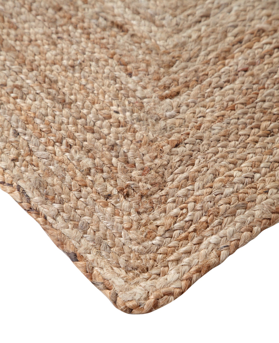 Natural Jute Fibre Handmade Braided Rectangular Rugs Etsy UK
