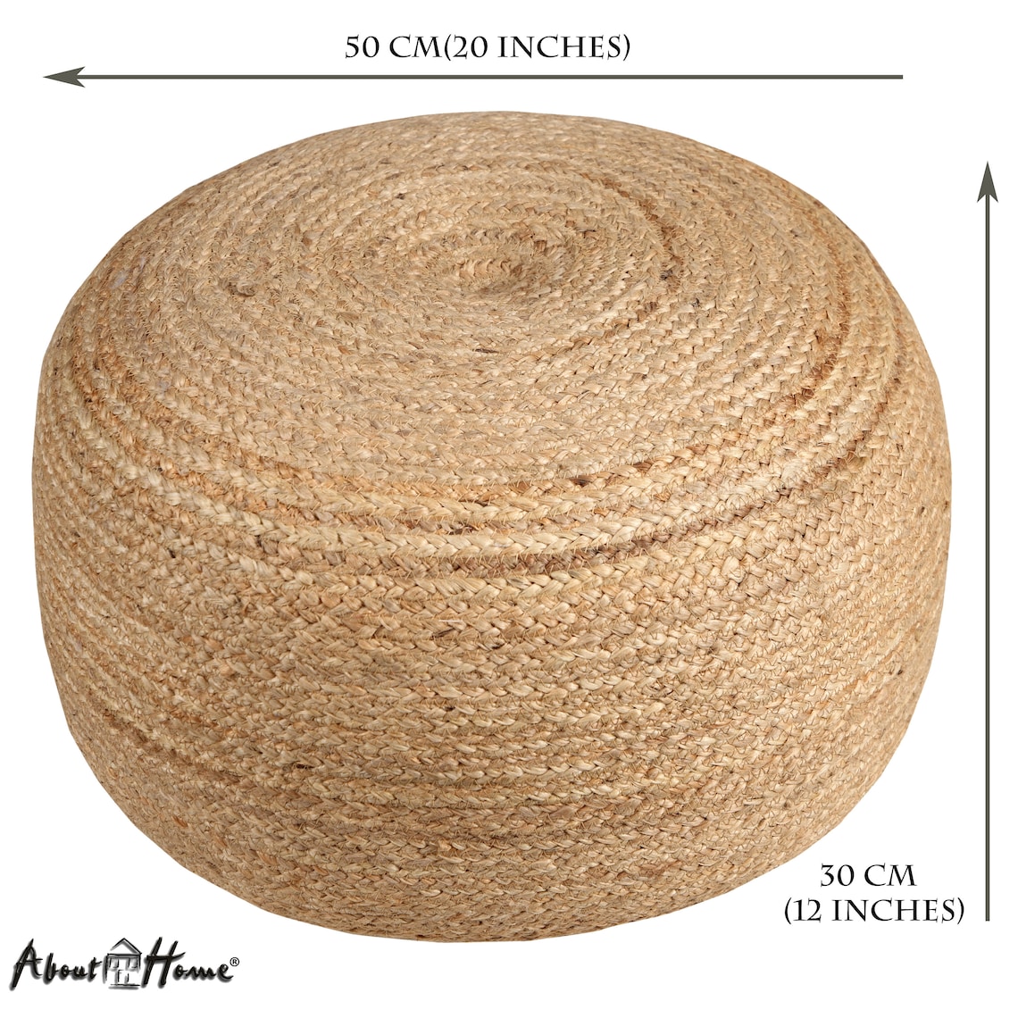 About Home Handmade Braided Jute Pouffe Etsy UK