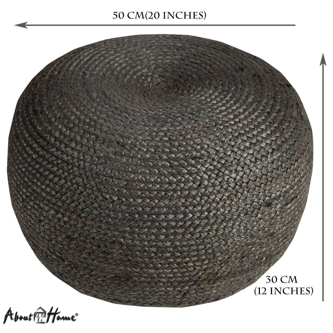 About Home Handmade Braided Jute Pouffe Etsy UK
