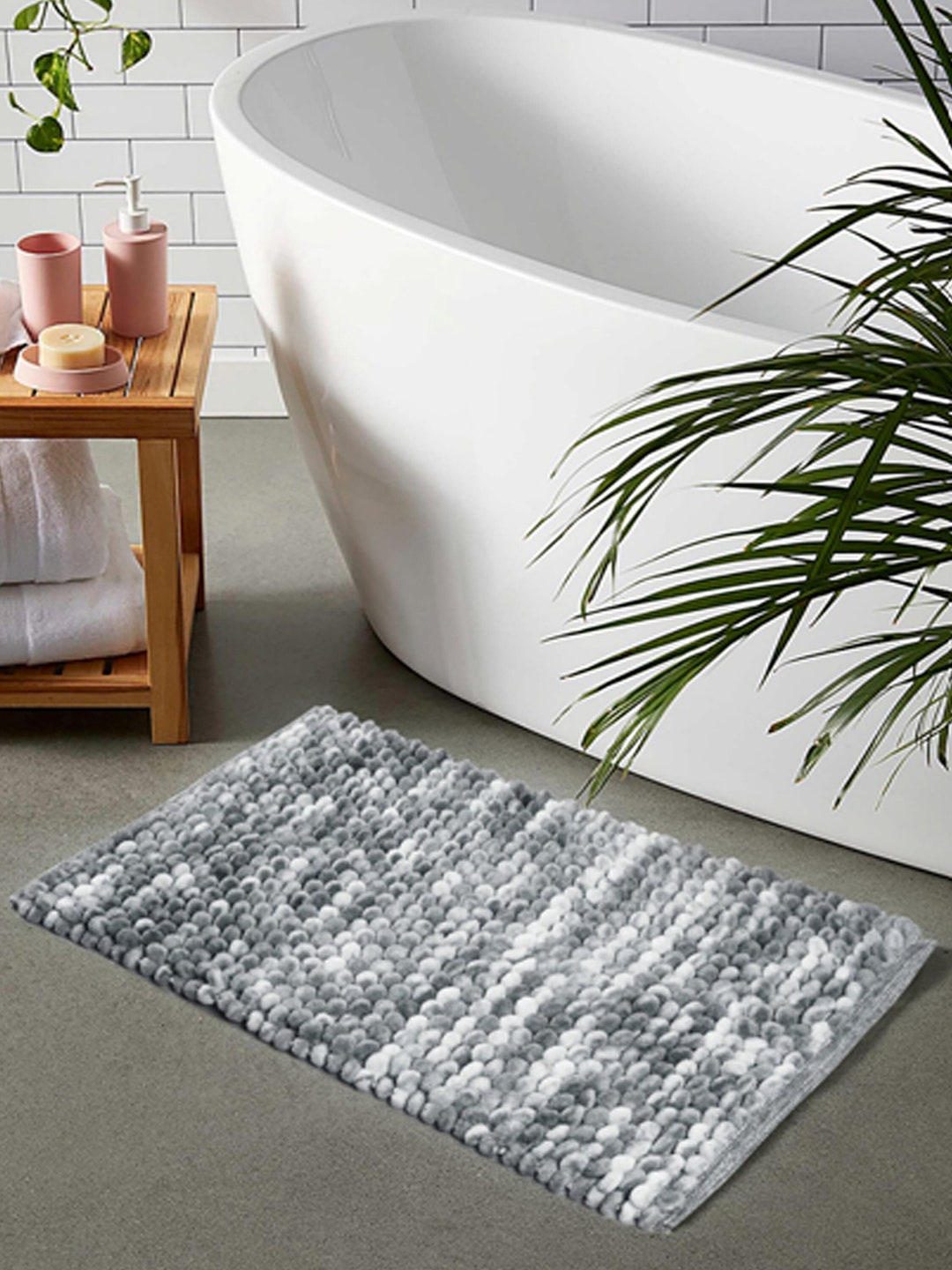 Super Soft Chenille Loop Thick Absorbent Non-slip Bath Mats Anti Slip ...