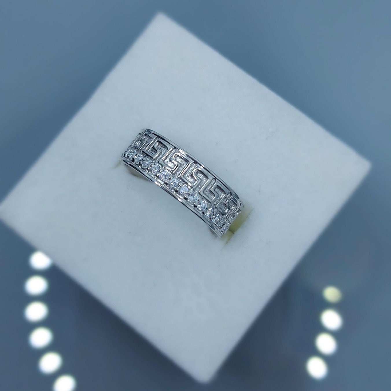 Greek Infinity Pattern Key Band Ring 925 Sterling Silver Ring - Etsy