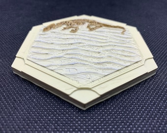 3D Desert Hex Tile - Magnet Ready!