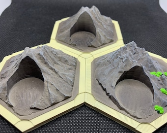 3D Ore Resource Hex Tiles - Magnet Ready