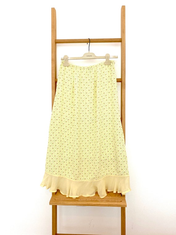 Vintage Lemon Yellow Summer skirt Size: M - image 1