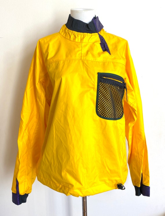 Vintage Bright Yellow Patagonia Rain Smock, Warm … - image 1