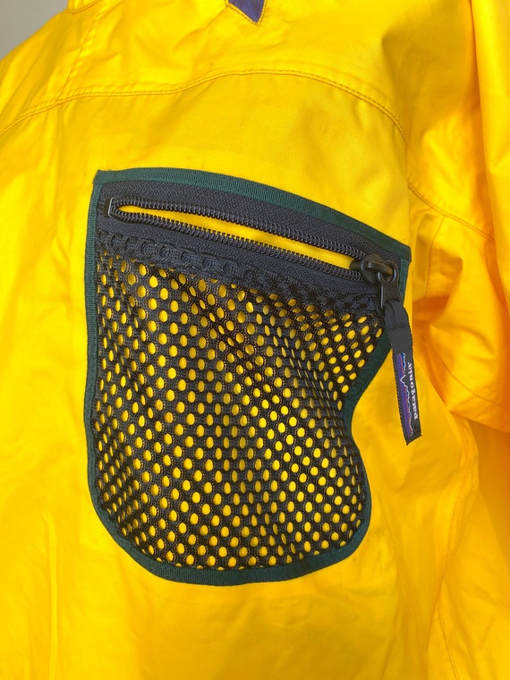 Vintage Bright Yellow Patagonia Rain Smock, Warm … - image 3