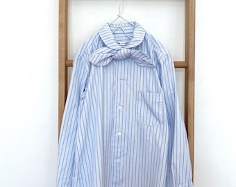 Vintage Comme des Garcons Comme des Garcons Classic Blue Stripe Shirt with Bow Tie Size:XS