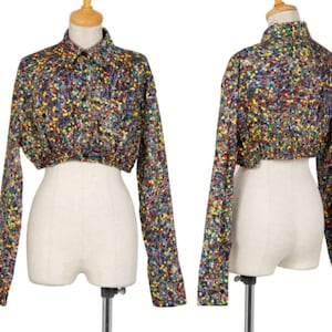 Jean-Paul GAULTIER Vintage whimsical print super crop Jacket Size: 40