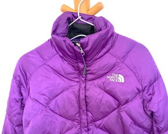 Vintage the North Face 550 Bright Purple Down Jacket Size: Women's