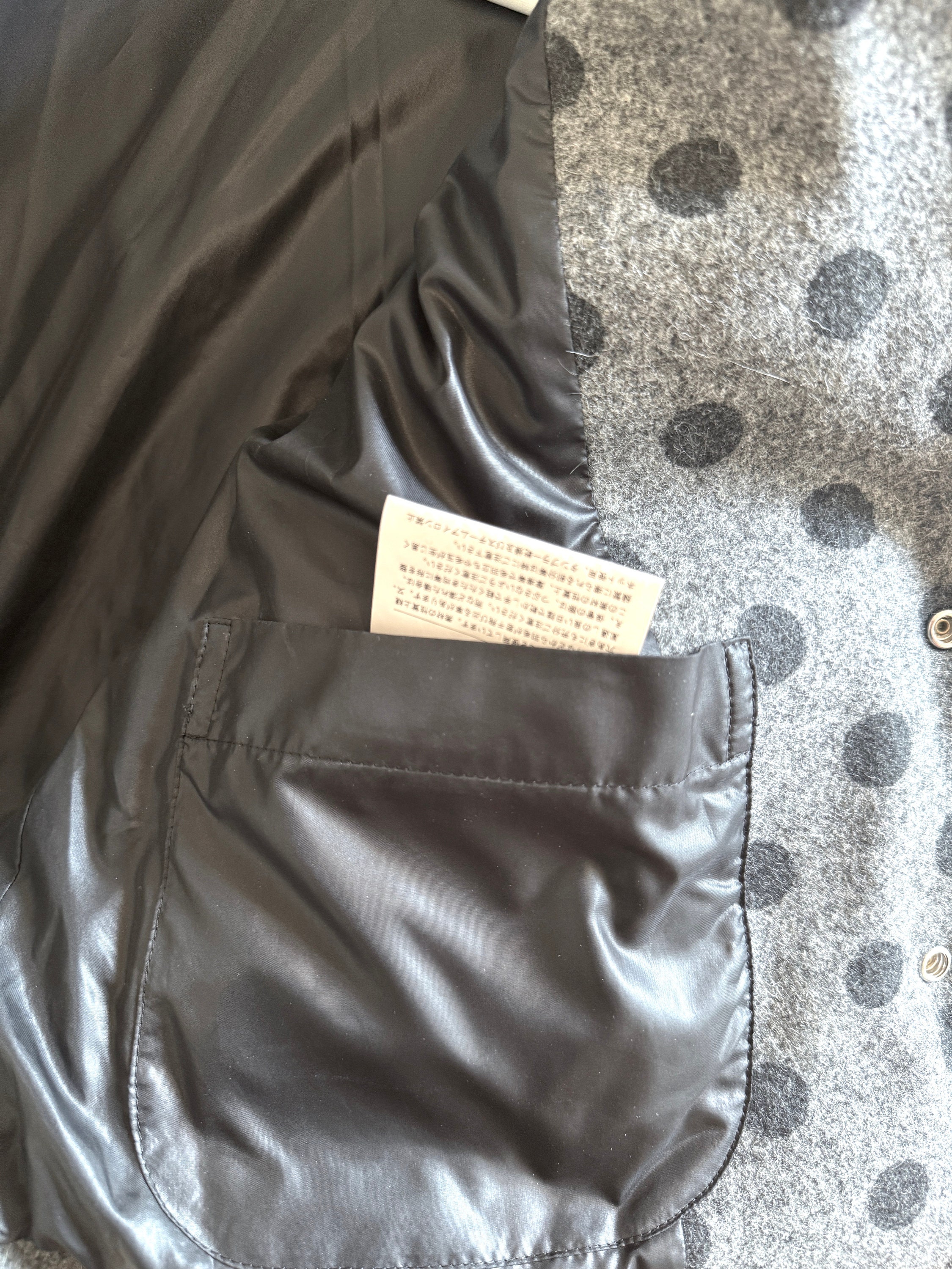 Tricot Comme Des Garçons Wool Grey Dot Lightweight Down Jacket