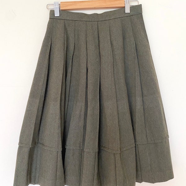 Vintage Tricot Comme des Garçons Green Military Mini Skirt:XS