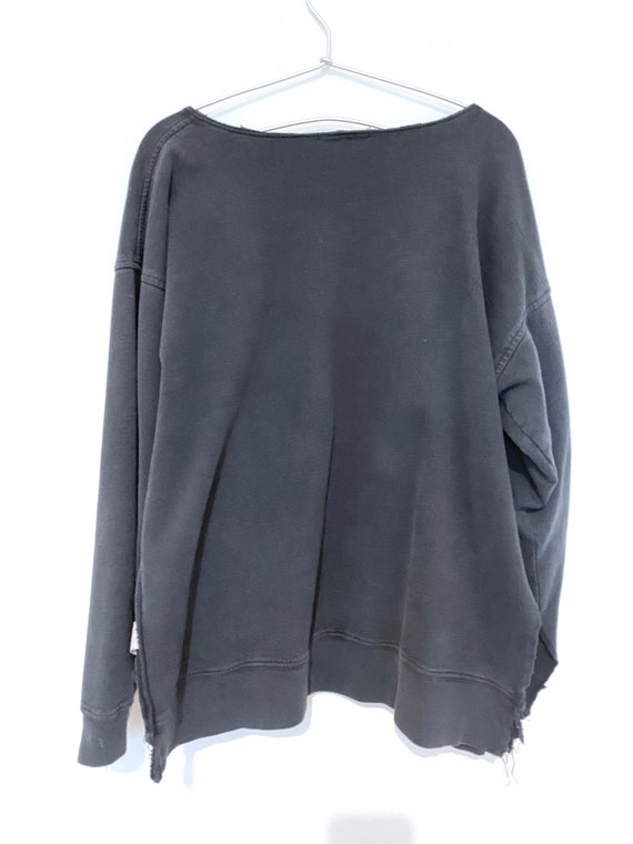 Vintage Grungy Dark Grey Sweatshirt, Goth Oversiz… - image 5