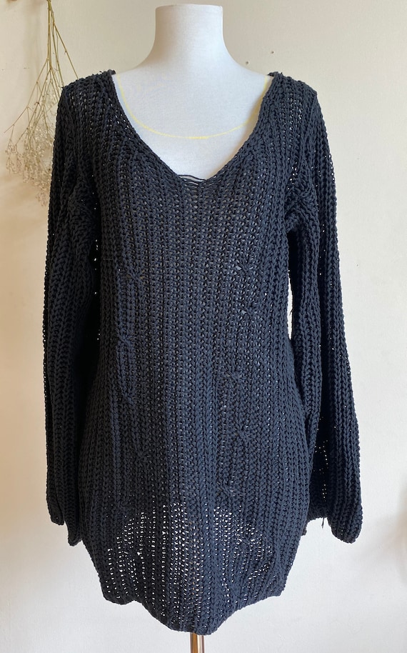 ANN DEMEULEMEESTER Vintage Sweater, oversized blac