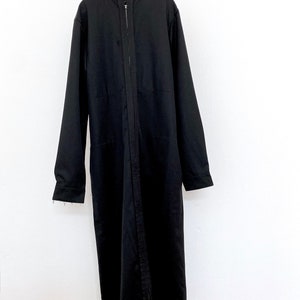 Vintage Y&#39;s, Yohji Yammoto Black Long Y2K Matrix Coat, Dress Size: 3JP