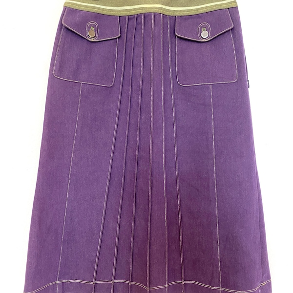 Vintage Miu Miu Inspired School girl Mid Pleated Skirt Size: oNe