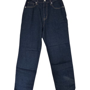 Indigo Dyed Organic Cotton Relaxed Wide Cut Jeans Size: 26in 