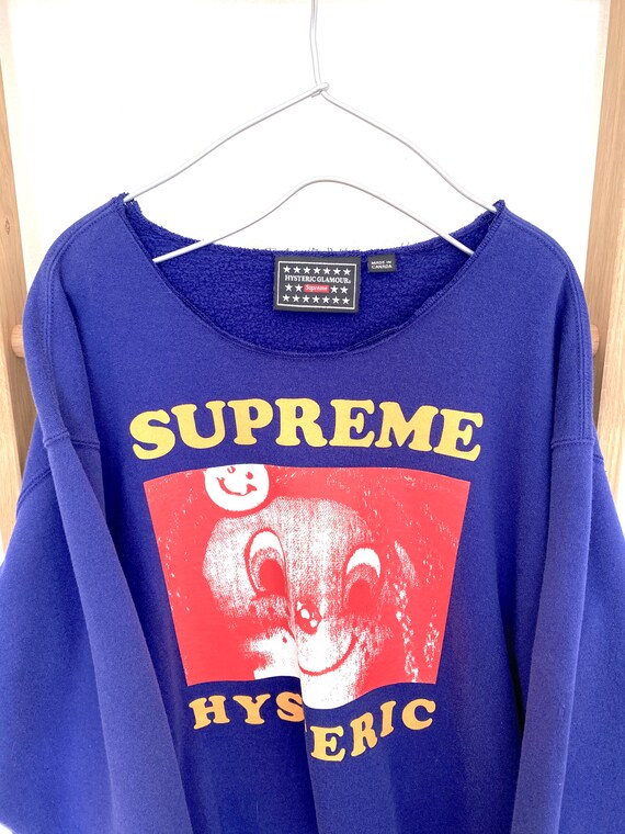 Vintage Supreme X Hysteric Glamour Pop Blue Crew Neck