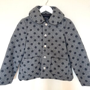 Tricot Comme Des Garçons Wool Grey Dot Lightweight Down Jacket 