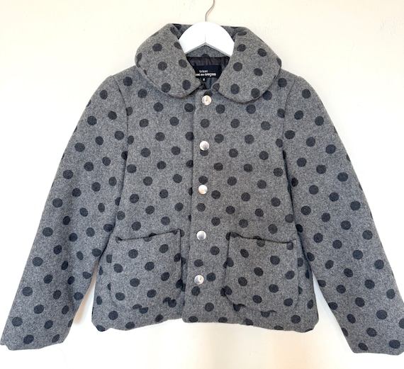 Tricot Comme Des Garçons Wool Grey Dot Lightweight Down Jacket