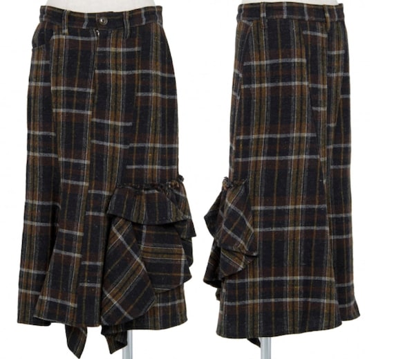 Yohji Yamamoto, Y's Preppy Green and Brown Plaid … - image 1