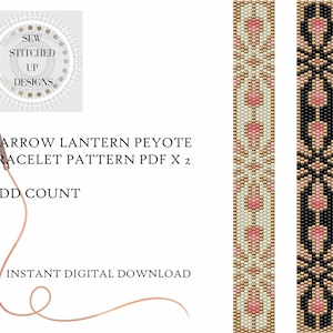 Peyote Stitch Beading Bracelet Pattern Odd Count Digital Download PDF