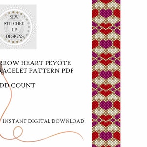 Peyote Stitch Beading Bracelet Pattern Odd Count Digital Download PDF