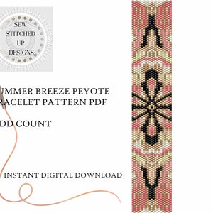 Summer breeze Peyote Stitch Bracelet Pattern Digital Download PDF Beading Pattern