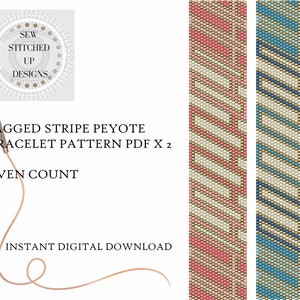 Peyote Stitch Bracelet Pattern PDF Beading Pattern Digital Download