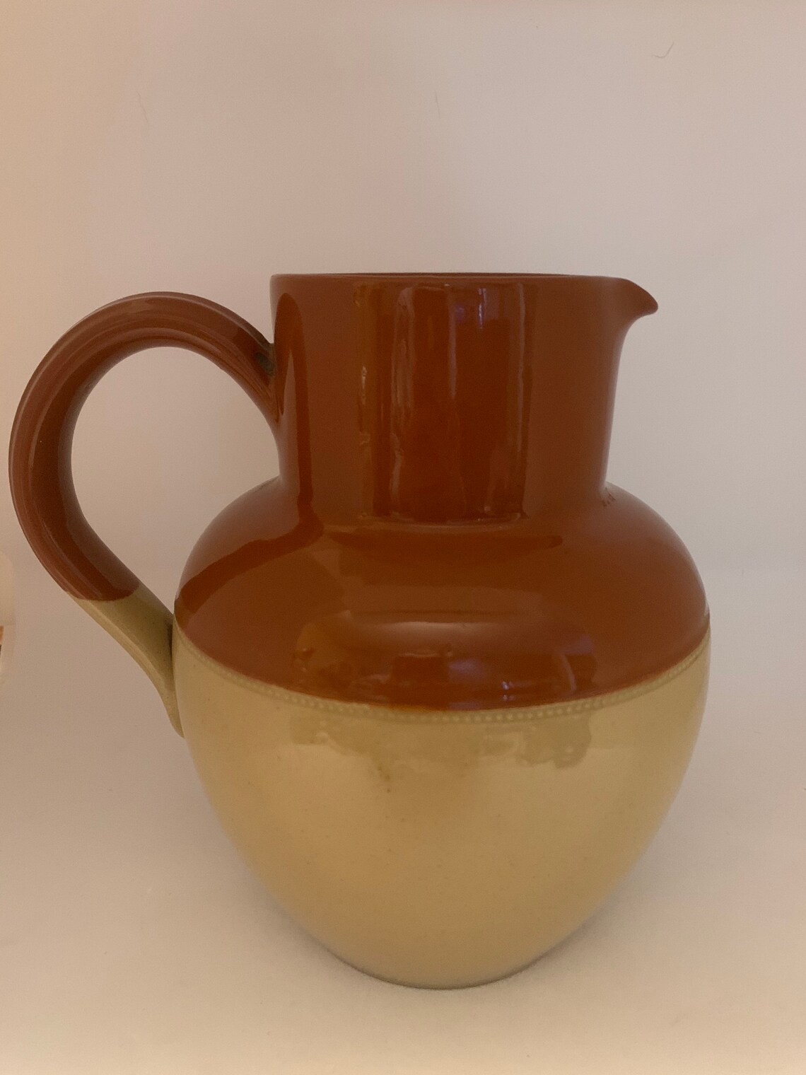 1940s Lovatts Langley mill handmade pitcher brown pottery Etsy