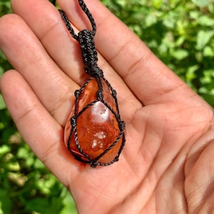 Carnilian Crystal Necklace - boho gift - spiritual gift - crystal necklace