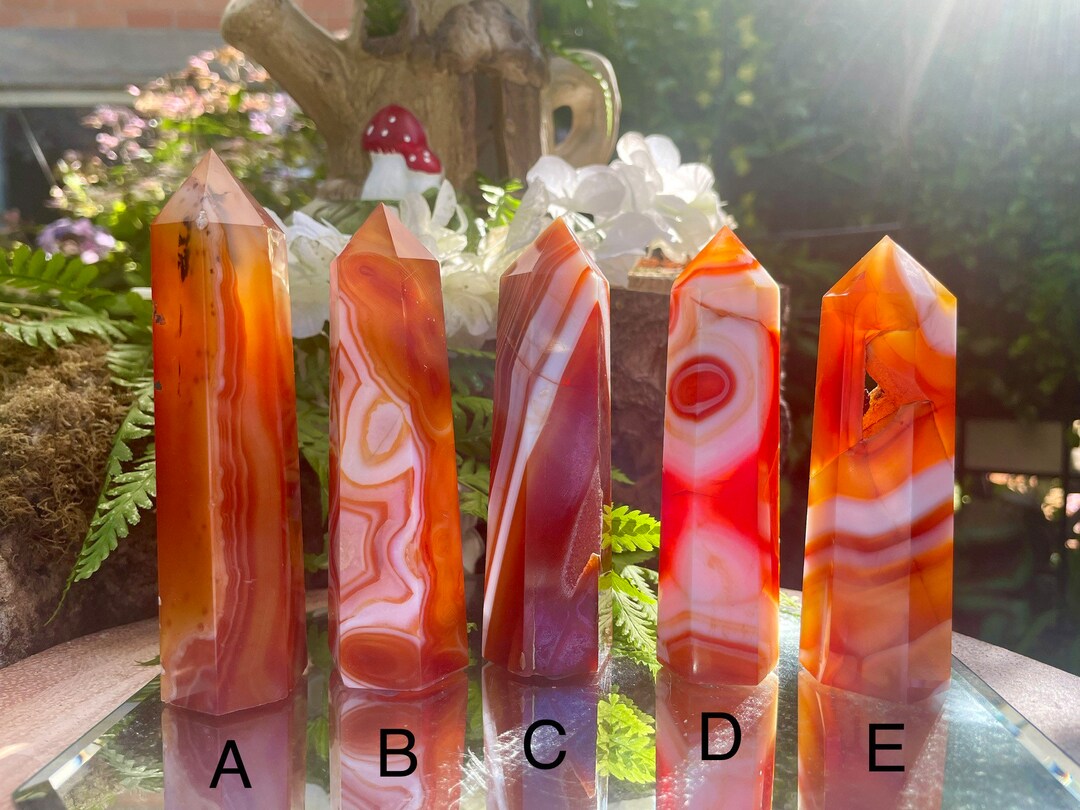 Carnelian Towers / Carnelian Crystal Tower Etsy