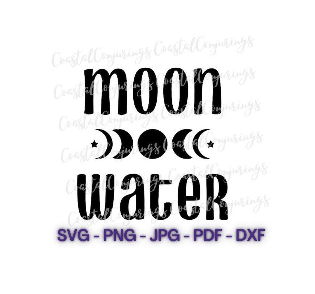 Moon Water SVG PNG JPG Digital Download /pagan Svg Etsy UK