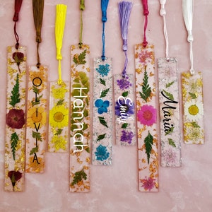 Handmade Custom Flower Resin Bookmarks - Personalized bookmark