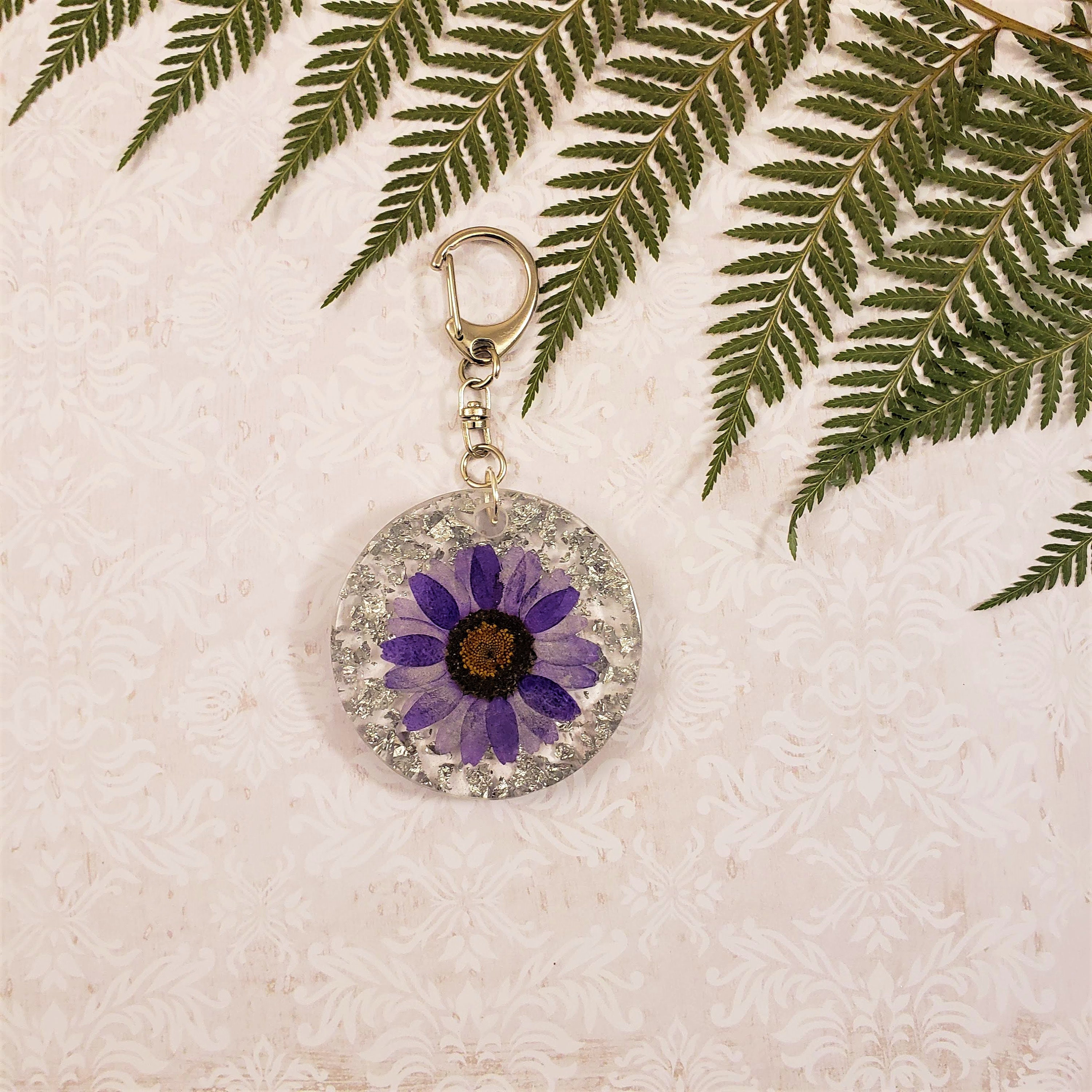 Custom Flower Keychain Etsy UK