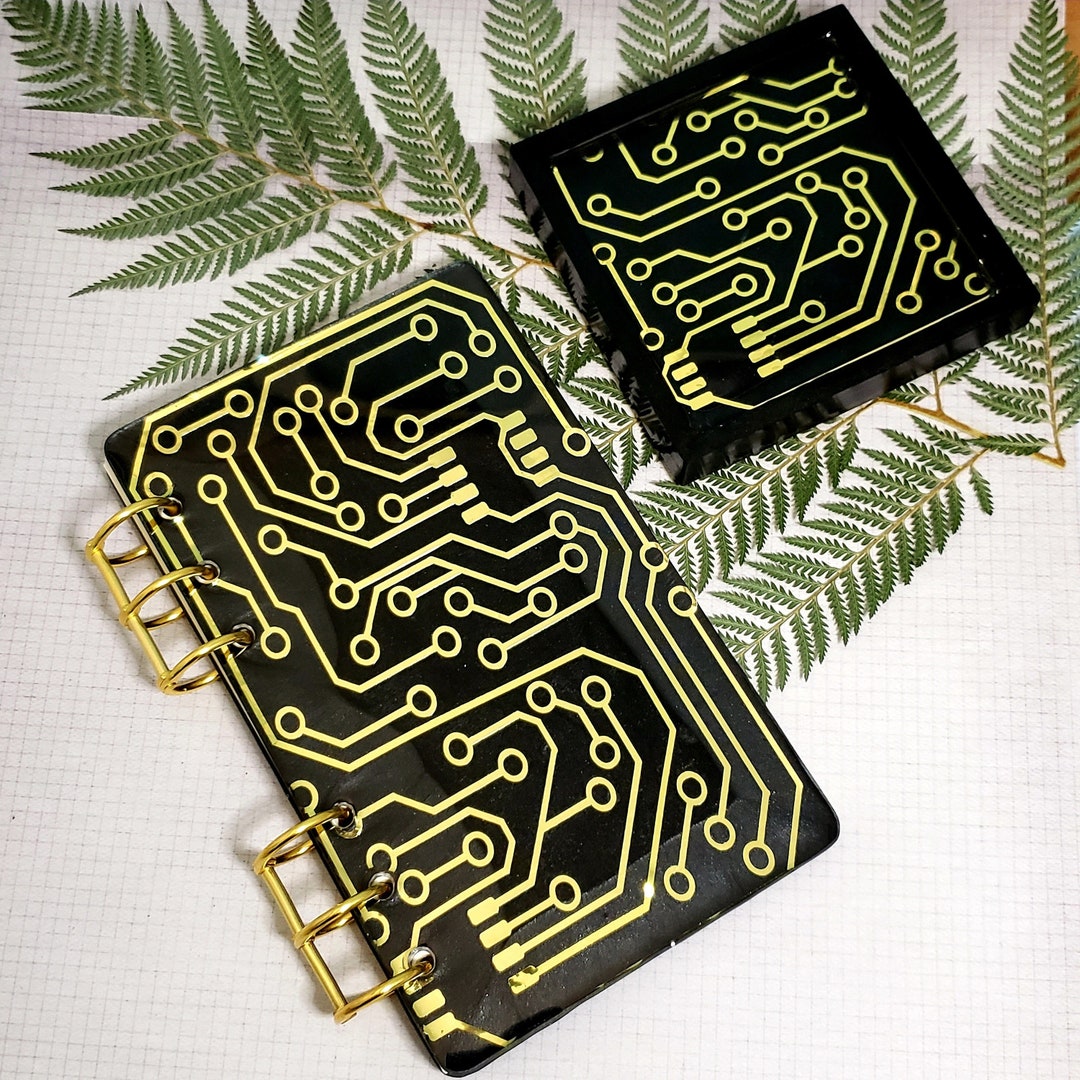 Custom Resin Circuit Board Notebook/coaster Set size A5, A6 or A7 Etsy