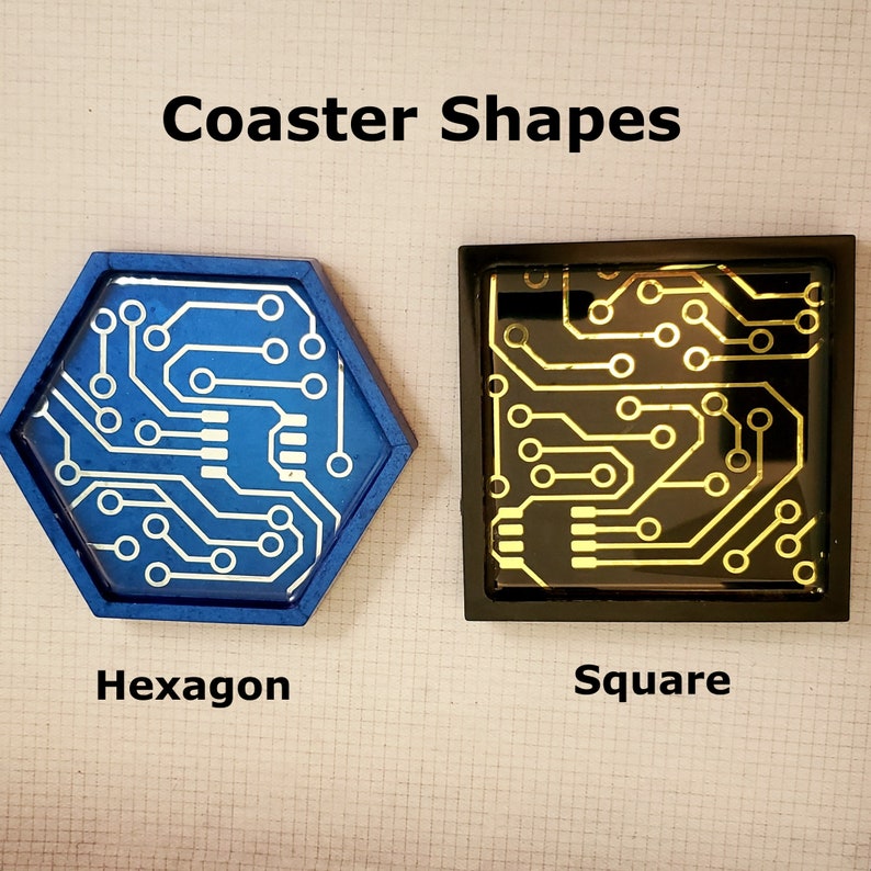 Resin Circuit Board Coaster - Etsy