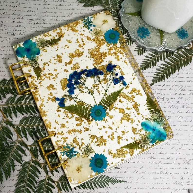 Custom Resin Flower Notebook (Size A5 , A6 or A7) image 2