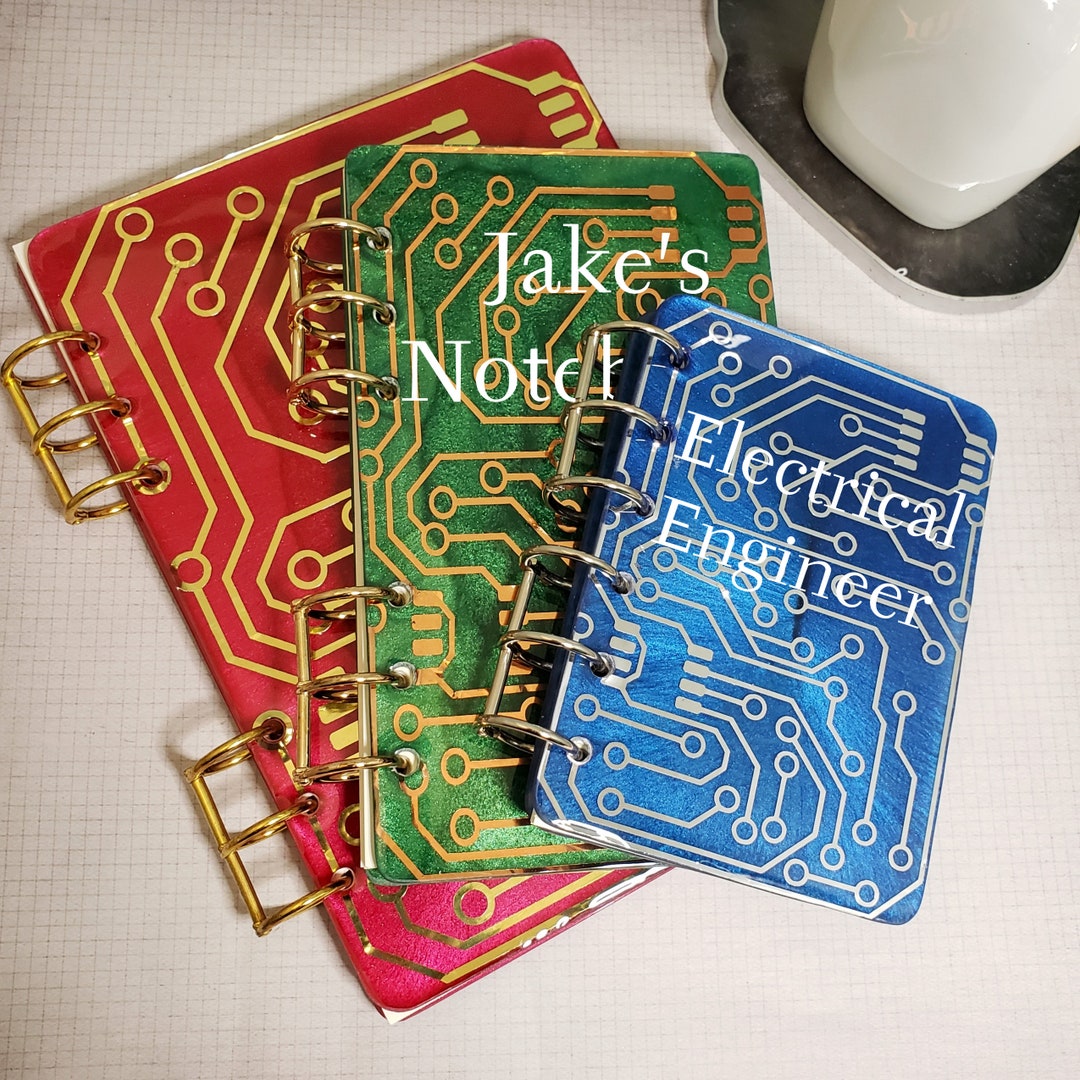 Custom Resin Circuit Board Notebook size A5 , A6 or A7 Etsy