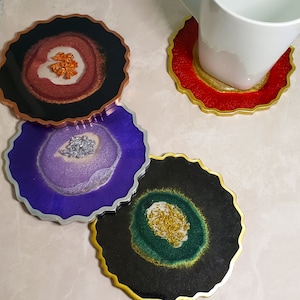 Custom Resin Geode Coasters