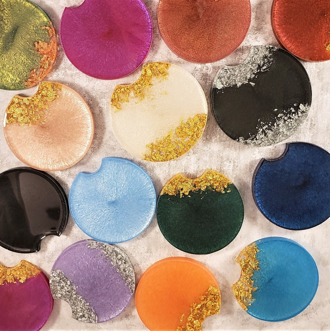 Resin Car Coasters Set of 2 Etsy