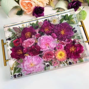 Flower Preservation Deposit | Custom Resin Flower Tray | Wedding Flower Preservation | Memorial Flower Keepsake | Bridal Bouquet piece